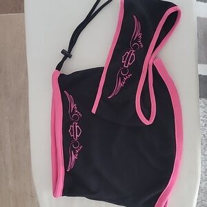 Harley-Davidson Pink Label Headband & Neck Gator Set, Black & Pink